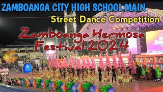 ZAMBOANGA CITY HIGH SCHOOL MAIN STREET DANCE COMPETITION  Zamboanga Hermosa Festival 2024 [upl. by Michaeline]