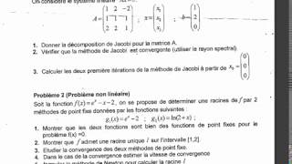 examen corrigé analyse numerique SMP3 partie 2 [upl. by Hceicjow200]