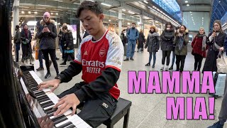 Ladies Love When I Played Mamma Mia On Train Station Piano  Cole Lam [upl. by Mahsih315]