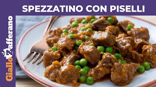 SPEZZATINO CON PISELLI  Ricetta facile [upl. by Stanly]