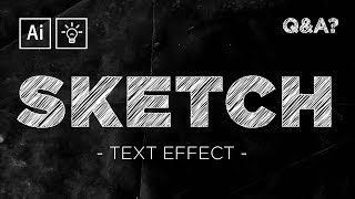 Sketch  Scribble Text Effect  Adobe Illustrator Quick Tips amp Tricks 5 [upl. by Buckels]