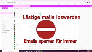 Unerwünschte EMails blockieren  stoppen [upl. by Sillig]