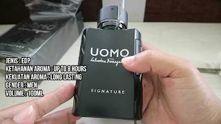 Unboxing  Review Parfum Uomo Salfatore Ferragamo Signature indonesia [upl. by Trinette1]