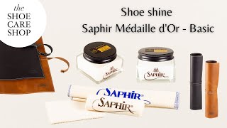 Shoe shine instruction video with Saphir Médaille dOr  Basic [upl. by Nnylorac]