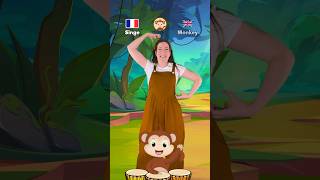 Les animaux de petit singe en français et en anglais dance enfants kids english french [upl. by Nale809]