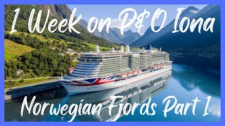 1 week Norwegian Fjords Cruise on PampO Iona Part 1 [upl. by Yenattirb]