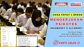 soal PSIKOTES INDOMARET 2024 TERBARU Psikotes Matematika Dasar Soal Cerita Deret Angka  ALFAMART [upl. by Meurer]