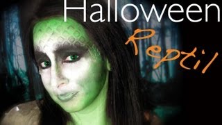 Sexy Reptile Halloween Tutorial I Make up Look [upl. by Naihtsirc]