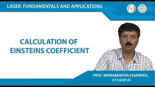 Calculation of Einsteins coefficient [upl. by Gustie]