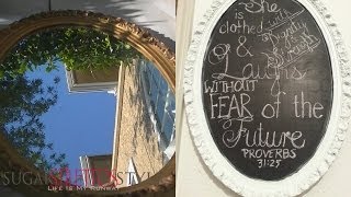 DIY Vintage Mirror Turned Chalkboard  SugarStilet [upl. by Aix276]