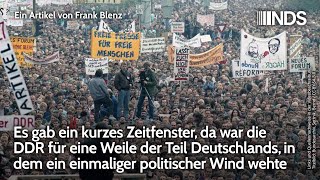 Es gab ein Zeitfenster da war die DDR der Landesteil in dem ein einmaliger politischer Wind wehte [upl. by Kenimod428]