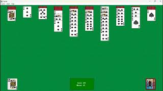 Spider Solitaire for Windows XP 2001  3rd Defeat [upl. by Kalagher]