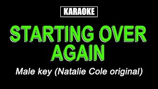 Karaoke  Starting Over Again Male Key [upl. by Leima]