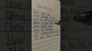 CHERI CHERI LADY  SONG BY MODERN TALKING  LYRICS   lyrics handwriting shorts [upl. by Neenaj870]