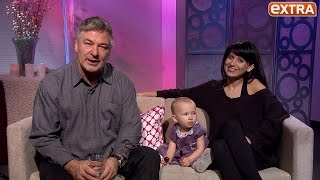 Hilaria and Alec Baldwin Share Happy Baby News with ‘Extra’ [upl. by Aniwde]