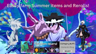 New BEST way to afk farm Summer event items and Rerolls  AWTD [upl. by Onilegna]