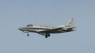 North American Sabreliner landing at Meadows Field [upl. by Assili]