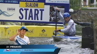 Jiri Prskavec  Canoe SemiFinal  2024 ICF Canoe Slalom World Cup La Seu Spain [upl. by Jarid20]