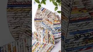 Diy newspaper wall hanging diy craft wallhanging walldecor newspapercraft shorts drama [upl. by Renraw]