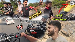 Chhote bacche ne R15 ko chhapri bol diya🤣  rahul08rider Jkvlogger2M [upl. by Oir492]