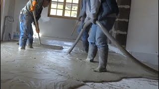 Lightweight concrete floor screed and underlay for tiles and marble [upl. by Aynotal]