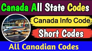 Canada All States codes list [upl. by Zosema]