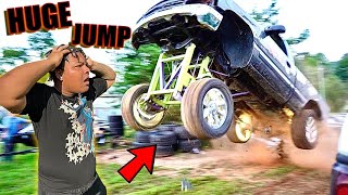 World’s Most Squatted Truck Goes Airborne Destroyed My New Truck [upl. by Fortunia876]