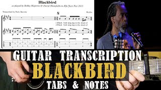 Beatles  Blackbird  Bobby McFerrin guitar transcription with Tabs [upl. by Erle]