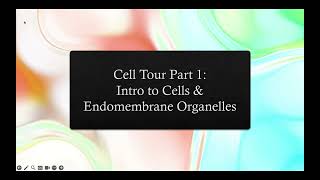 Cell Tour Part 1 Intro amp the Endomembrane Organelles [upl. by Anawek192]