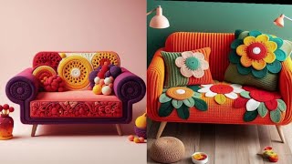 crochet sofa design idea share [upl. by Inavoj]