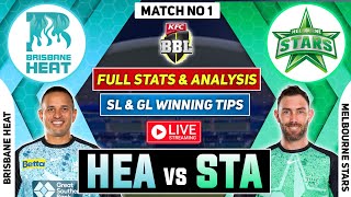 🔴 BBL 2023 LIVE  HEA vs STA Dream11 Prediction Today Match  HEA vs STA Dream11 Team of Today Match [upl. by Agnella]