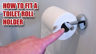 How to Fix and Fit a Toilet Roll Holder to a Drywall  Plasterboard Wall [upl. by Stauder197]