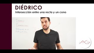 Diédrico Intersección entre una recta y un cono [upl. by Aretahs]