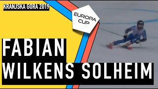 CRASH  Fabian Wilkens SOLHEIM  EUROPA CUP GS Kranjska Gora 2019 [upl. by Weyermann]