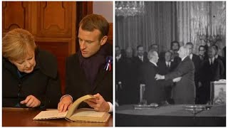 Du Traité de lElysée au Traité dAixlaChapelle 56 ans de relations francoallemandes [upl. by Nauqet]