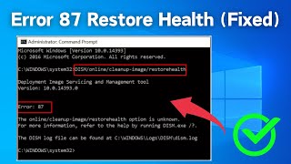 Fix Error 87 The cleanup image option is unknown  DISM Scan Error How to Fix [upl. by Ruford]