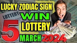 TOP 5 Lucky Zodiac Sign WIN LOTTERY in March 2024 astrology 2024 tarot lottery march money [upl. by Gotcher]