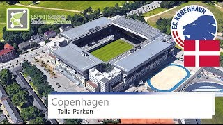 Telia Parken  Parken Stadium  FC Copenhagen  DNK football team  UEFA Euro 2020  Google Earth [upl. by Anitsahs]