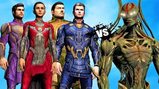 THE ETERNALS VS DEVIANTS  Epic battle Ikaris Gilgamesh Kingo Makkari Thena Sersi vs Kro [upl. by Aihcila296]