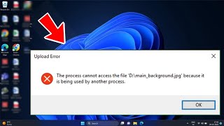 How to fix error  The Process cannot access the file because it is being used by another process [upl. by Naitirb822]