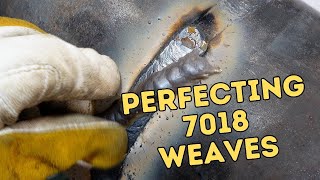 How To Weld Weaving On Pipe With A 7018 Rod [upl. by Alak]