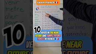 10 verbs in the near future and simple future tenses in French 🇨🇵  Learn French with us 😀 [upl. by Llyrehc]