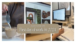 A day in my life 👩‍💻 First day back at work in 2024  catch up amp resolutions [upl. by Gnouhk]