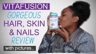 VITAFUSION HAIR SKIN AND NAILS GUMMIES REVIEW｜SHELETHIA TRENAE [upl. by Oicnevuj]