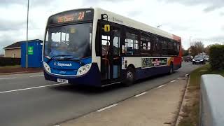 Enviro 200 27711 passes Stonechat Avenue with 2 honks and Assault Alarm [upl. by Rosse]