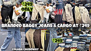 BRANDED BAGGY JEANS amp CARGO AT JUST ₹249  FOUNTAIN MARKET MUMBAI 2024 [upl. by Eiznyl]