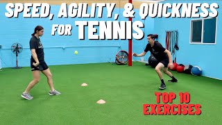 Quickness Training For Tennis  Speed And Agility Exercises For Tennis [upl. by Euqinemod]