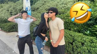 ULTIMATE KISS OR SLAP AT THEMEPARKS 💋 Vlog 38 [upl. by Ivatts]