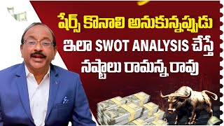 what is SWOT Analysis of a Company  How to Use SWOT Analysis in Buying Shares  GV Satyanarayana [upl. by Eboh138]