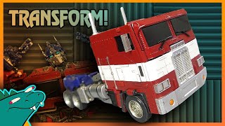 Jobby TRANSFORMS  Magnificent Mecha MM01 Optimus Prime [upl. by Yehtomit]